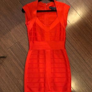 French Connection Red Bandage Party Dress 6